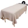 Body Linen 10 Pack - Harmony Cotton Spa and Massage Table Blanket 100% Cotton, 66 by 90 Inches. Soft, Warm and Stylish. Machine Washable. Two Tone Knit Pattern, Tan and Natural view 1