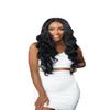 Sensationnel Butta Lace Hhm Wigs - Curly Body 26 Inch Human Hair Blend Extra Wide 5 Inch Parting Preplucked Hairline Glueless Lacefront (MP/SANDYBLONDE) view 1