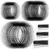 Teenitor Invisible Elastic Hair Nets with Bobby Pins for Ballerina Buns - 40 Black Nets (12, 20, 28 Inch) and 80 Pins view 1