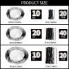 Teenitor Invisible Elastic Hair Nets with Bobby Pins for Ballerina Buns - 40 Black Nets (12, 20, 28 Inch) and 80 Pins view 2