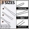 Teenitor Invisible Elastic Hair Nets with Bobby Pins for Ballerina Buns - 40 Black Nets (12, 20, 28 Inch) and 80 Pins view 3