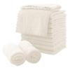 MOONQUEEN Microfiber Facial Cloths Fast Drying Washcloth 12 Pack - Premium Soft Makeup Remover Cloths - Cream view 1