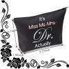 BDPWSS PHD Graduation Gift PHD Candidate Survivor Gift Doctorate Degree Gifts It's Miss Mrs Ms Dr Actually Funny New Doctor Cosmetic Makeup Bag (It Dr actually bl) view 2