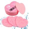 50-Count Heart Shape Compressed Facial Sponges, 100% Natural Cosmetic Spa Sponges for Facial Cleansing for Daily Facial Cleansing, Exfoliating Mask, Makeup Remover. Ideal for Home and Travel. view 1