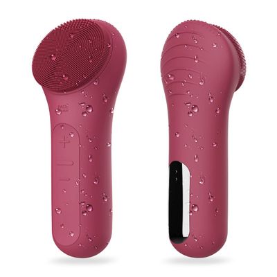 Face Scrubber, NgraCoola CLIE Facial Cleansing Brush, Waterproof and Rechargeable Face Scrub Brush for Men & Women, Cleansing, Exfoliating and Massaging, Electric Face Wash Brush - Berry