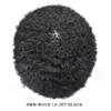 Afro Curl Toupee for Black Men Brazilian Human Remy Hair Replacement System Thin Skin PU Injected African American Mens Hairpieces Kinky Curly Mens Toupee (8MM AFRO WAVE, 1# JET BLACK) view 2
