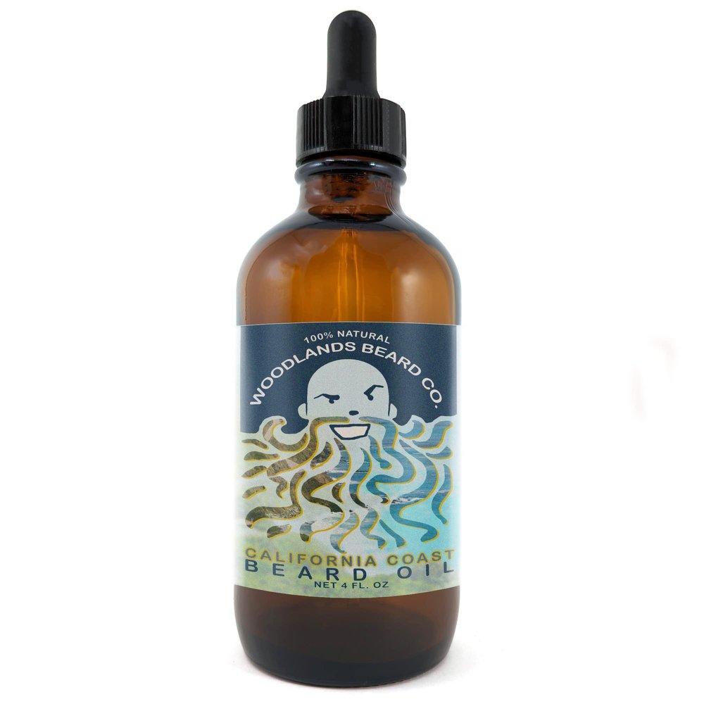 California Coast Beard Oil  Scented with Cedarwood, Frankincense, Orange, Rosemary, and Lemon (4oz)