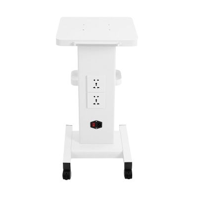 LOYALHEARTDY Salon Trolley Stand, Professional Beauty Rolling Trolley Cart Salon Equipment-Salon Rolling Cart Trolley Holder Stand with with Tray & Plug for Beauty Salon Machines-Maximum Load 99Lbs