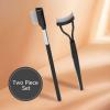 2pcs Eyelash Comb Set, Folding Lash Separator Stainless Steel Teeth Eyelash Grooming Brushes Travel Eye Lash Comb view 3