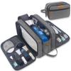 Lacdo Toiletry Bag for Men, Travel Toiletry Organizer Dopp Kit Water-Resistant Large Shaving Bag for Toiletries Accessories Cosmetic Bags, Gray view 2