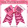 12 Cheer Ponytail Holders with Pink Ribbon Design - 7 Inch Large Elastic Hair Bows, Ties and Hair Bands for Women, 12 Styles - Breast Cancer Awareness Accessories view 2