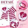 12 Cheer Ponytail Holders with Pink Ribbon Design - 7 Inch Large Elastic Hair Bows, Ties and Hair Bands for Women, 12 Styles - Breast Cancer Awareness Accessories view 3