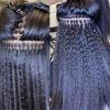 Microlink Micro Loop Human Hair Extension Kinky Straight Brazilian Remy Micro Beads Ring Stick I Tip Hair Coarse Italian Yaki 100g 100strands (12inch 100strands, #Natural Black) view 2