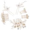 Lurrose 6pcs Elegant Flower Hair Combs Wedding Side Combs for Brides Vintage Hair Accessories for Special Occasions Unique Headpieces for Women view 1