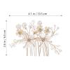 Lurrose 6pcs Elegant Flower Hair Combs Wedding Side Combs for Brides Vintage Hair Accessories for Special Occasions Unique Headpieces for Women view 2
