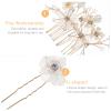 Lurrose 6pcs Elegant Flower Hair Combs Wedding Side Combs for Brides Vintage Hair Accessories for Special Occasions Unique Headpieces for Women view 3
