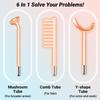 TUMAKOU High Frequency Facial Wand - Orange High Frequency Facial Device Machines for Skin Face Hair - High Frequency Wand with 6 Different Glass Tubes view 4