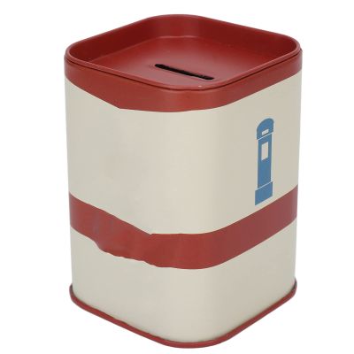Blade Disposal Bank Large Capacity Iron Blade Disposal Case with Detachable Cover & Top Opening, Sharps Blade Storage Box for Barbers, Salons, Home & Reusable Safety Container (Red)