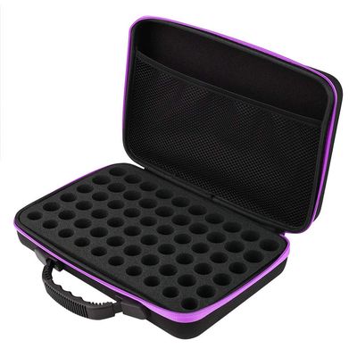 Essential Oils Carrying case for 60 Bottles 5ml 10ml 15ml,Essential Oils Storage, Hard Shell Shockproof & Durable, Perfect for Essential Oils Bottle with Foam Insert(Purple), Essential Oils Stora
