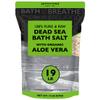 Aromasong 19 lbs RAW Dead Sea Salt with Organic Aloe Vera, not Cleaned, Still Contains All Dead sea Minerals Including Dead sea Mud, Fine Medium Grain Large resealable Bulk Pack - Packaging May Vary view 1