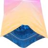 QQ Studio Pack of 100 Double-Sided Two-Tone Ombre Color Gradient Silver Foil Resealable Bags w/Tear Notches for Beauty Scrub Products (7" x 10", Ombre Orange) view 3