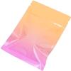 QQ Studio Pack of 100 Double-Sided Two-Tone Ombre Color Gradient Silver Foil Resealable Bags w/Tear Notches for Beauty Scrub Products (7" x 10", Ombre Orange) view 4