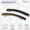 Parcelona French Long and Thin Large 4 1/4" Celluloid Automatic Hair Clip Barrette French Strong Hold Grip Hair Clips for Women No Slip Fashion Durable Styling Girls Hair Accessories, Made in France view 2