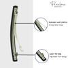 Parcelona French Long and Thin Large 4 1/4" Celluloid Automatic Hair Clip Barrette French Strong Hold Grip Hair Clips for Women No Slip Fashion Durable Styling Girls Hair Accessories, Made in France view 3