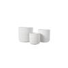 Urban Trends Collection Ceramic Round Pot with Wide Mouth and Debossed Barrette Design Body, Set of 3 view 1