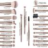 MAANGE Makeup Brush Set 23 Pcs Makeup Brushes Premium Synthetic Make up brushes Professional Face Powder Blush Pointed Eyeshadow Blending Brush Gifts for Women/Girls(Champagne) view 2