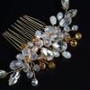 JWICOS Bride Wedding Hair Combs Crystal Bridal Headpieces Hair Accessories for Women and Girls (Gold) view 3