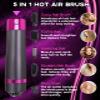 VASONNI 5 in 1 Hair Dryer Brush, Negative Ion Electric Hot Air Blow Dryer Brush Comb (black-red) view 2