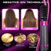 VASONNI 5 in 1 Hair Dryer Brush, Negative Ion Electric Hot Air Blow Dryer Brush Comb (black-red) view 3