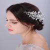 JWICOS Silver Bride Wedding Hair Comb Crystal Pearl Flower Bridal Headpiece Hair Accessories for Women and Girls view 2