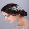 JWICOS Silver Bride Wedding Hair Comb Crystal Pearl Flower Bridal Headpiece Hair Accessories for Women and Girls view 3