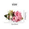 Cinaci 4 Pack White Pink Flower Metal Hair Side Combs Slides with Artificial Big Rose Wedding Bridal Clips Floral Headpieces Hairpins Barrettes Bun Hair Accessories for Women Flower Girl Bridesmaids view 2