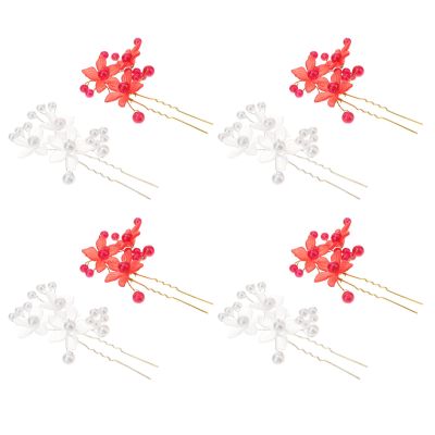 LALAFINA 10pcs Hair Clips for Brides Elegant Bridal Hair Accessories Shaped Hairpins for Weddings Dances Special Occasions