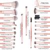 MAANGE Makeup Brush Set 23 Pcs Makeup Brushes Premium Synthetic Make up brushes Professional Face Powder Blush Pointed Eyeshadow Blending Brush Kit, Graduation Gift (Pinkgold) view 2