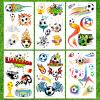 Qpout 14 Sheets Soccer Temporary Tattoos Soccer Ball Tattoos for Kids Boys World Cup Soccer Fake Tattoo Sticker, Children Birthday Party Bag & Stocking Filler Kids Game Gifts Party Favour Supplies view 2