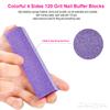 20PCS Nail File Buffer Set for Natural Nails,100 180 Grit Nail File,4 Sides 120 Grit Sanding Buffer Nail Block for Gel Acrylic Nails Professional Manicure Tool,Purple view 4
