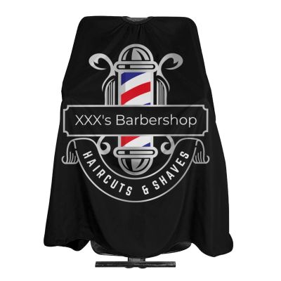 Custom Barber Cape Hairdresser Cape, Add Your Photo Text Logo Personalized Barbershop Salon Cape for Men, Customized Hair Cutting Cape for Home Salon Barbershop