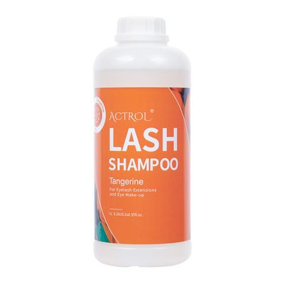 ACTROL Eyelash Extension Cleanser Tangerines 1L Natural Lash Extension Shampoo Professional Eyelid Foaming Cleanser Paraben & Sulfate Free Non-lrritating with Salon and Home Care