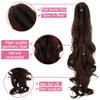 24 Inch Ponytail Extension Claw Clip in Long Wavy Curly Hair Extension Jaw Clip Ponytail Hairpiece Synthetic Pony Tail view 3