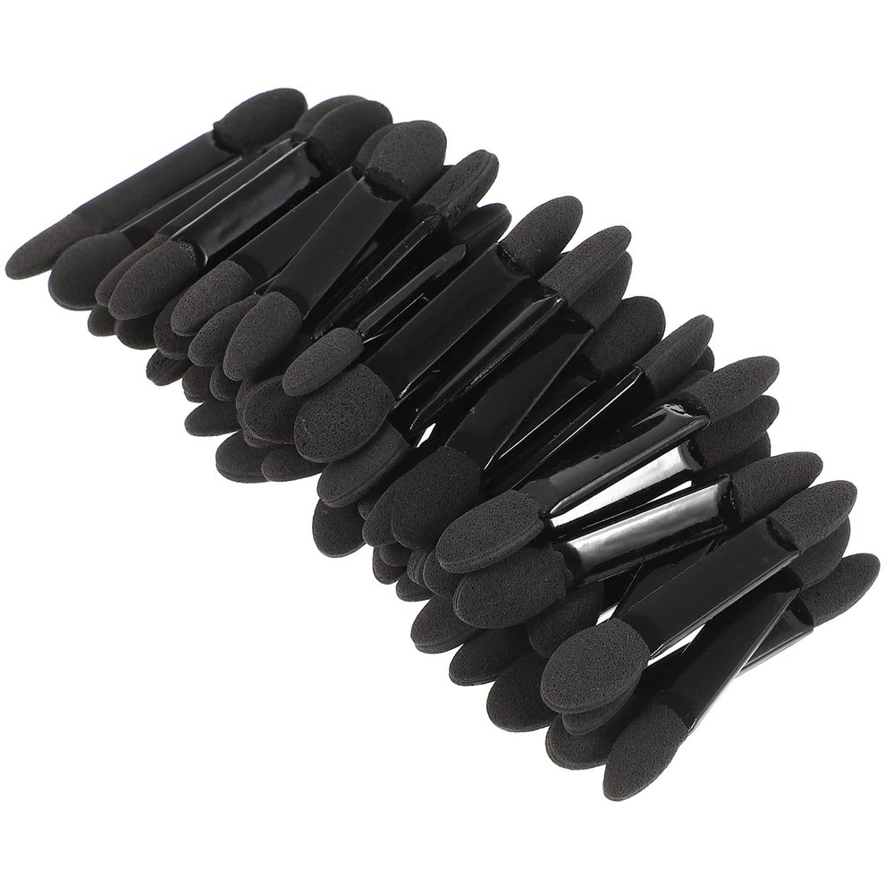 Beaupretty 50pcs Applicator Double Sided Brush Oval Eyeshadow Brush Travel Makeup Eye Makeup Bulk Sponges Eyeshadow Sponge Sponge Eyeshadow Women Lip Short Miss