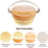 Metene 2 Pack Dry Body Brushes, Exfoliating Body Scrubbers, Natural Bristles for Dry Skin, Improve Circulation, Stop Ingrown Hairs, Reduce Acne and Cellulite (G7130) view 2