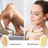 Metene 2 Pack Dry Body Brushes, Exfoliating Body Scrubbers, Natural Bristles for Dry Skin, Improve Circulation, Stop Ingrown Hairs, Reduce Acne and Cellulite (G7130) view 3