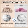 4 Pieces 3.5'' Large Octopus Claw Clips for Thick Long Hair, Big Hair Clips for Women, Strong Hold Hair Claw Clips, Matte Non-slip Jaw Hair Clips (Neutral Color) view 4