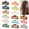 15 Pack 4 Inch Rectangle Square Hold Hair Claw Clips Headwear Large Size Jaw Crab Hairpin Barrette for Women Girls Thick Hair view 1