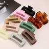 15 Pack 4 Inch Rectangle Square Hold Hair Claw Clips Headwear Large Size Jaw Crab Hairpin Barrette for Women Girls Thick Hair view 3