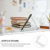 Zerodeko 2pcs Acrylic Makeup Brush and Pen Display Rack Single-hole Multi-functional Organizer for Beauty Tools and Stationery Transparent Design for Desktop Organization view 3